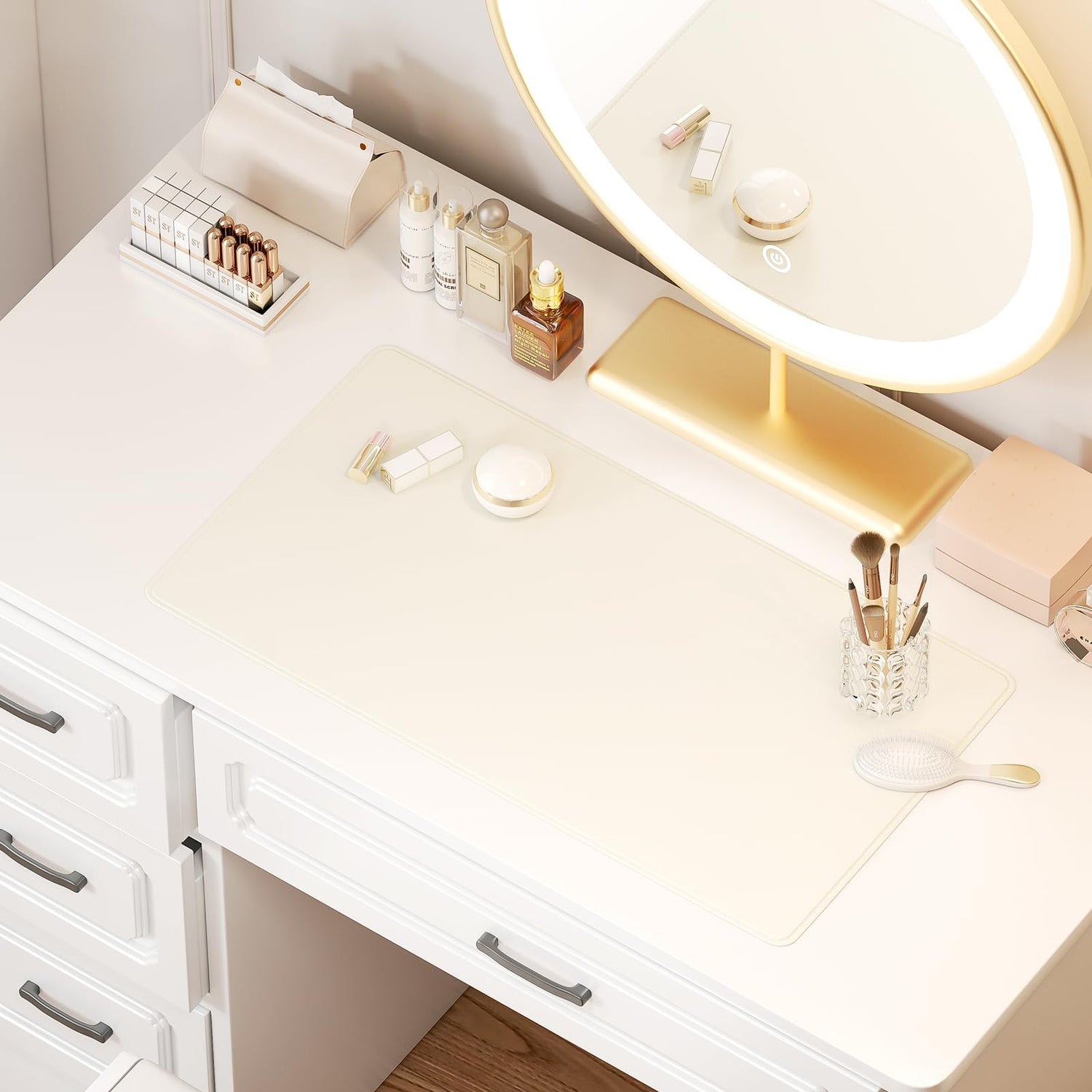 Clean Canvas Makeup Vanity Mat