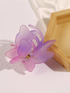 Large transparent matte Double Colored butterfly hair clutches