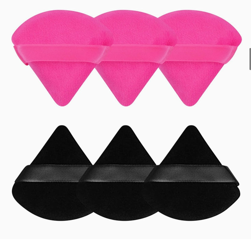 Triangle Powder Puff Pink Pack of 3