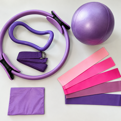 Pilates Essential Kit At-Home Pilates Kit for Women | Pilates Ring, Ball &amp; Resistance Bands Set