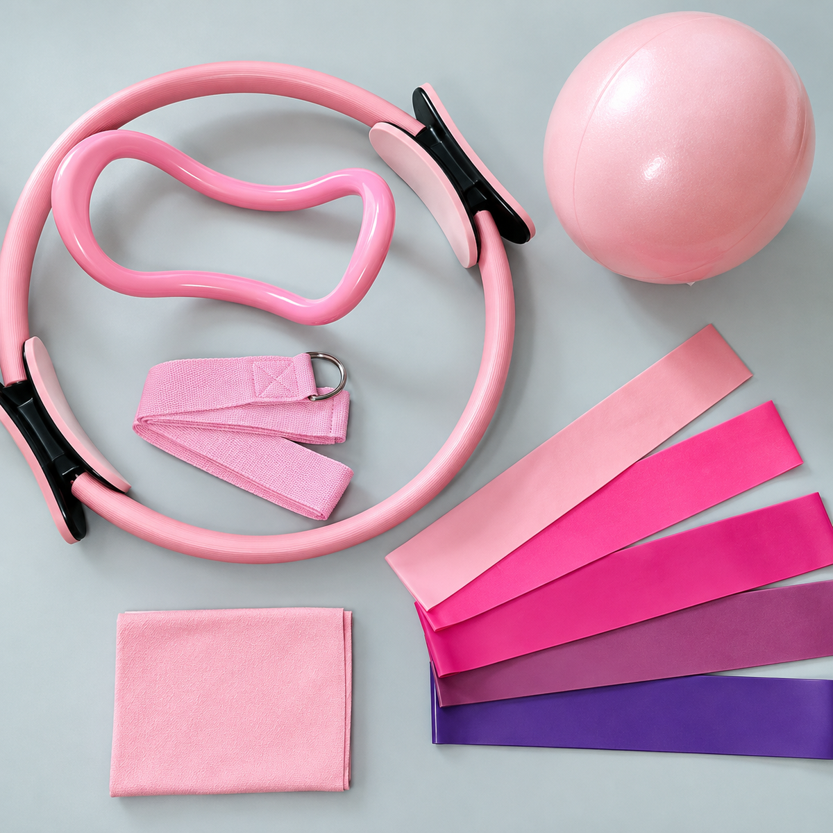 Pilates Essential Kit At-Home Pilates Kit for Women | Pilates Ring, Ball &amp; Resistance Bands Set