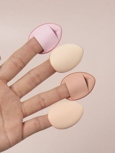 mini finger face make-up puffs Set of 4