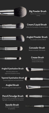 Essential 10 Brush Set + Brush Holder