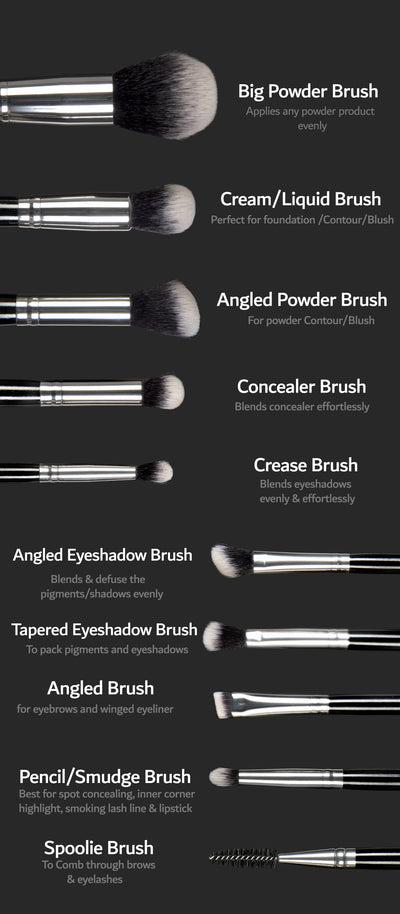 Essential 10 Brush Set + Brush Holder